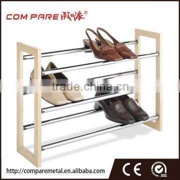 3 tier chrome wire shoes storage,shoes display rack