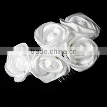 Charming White Flower Bridal Hair Comb Wedding Hair Accessories