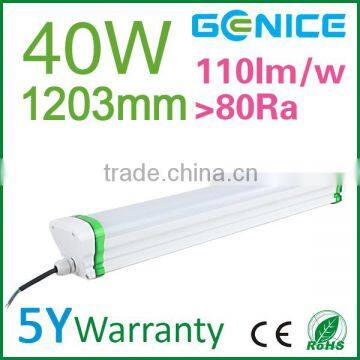  Energy Saving IP65 1200mm 40w tri-proof led light for factory waterproof ip65 led tri-proof lighting fixture