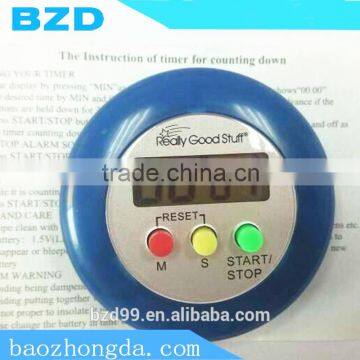 OEM/ODM Custom 999/30 Days Hours MinutesCountdown /Up Round ABS Plastic Timer with Clip & Magnet