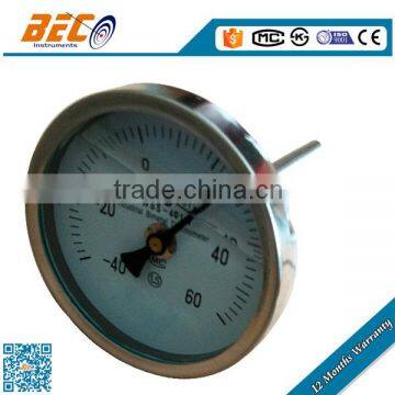 all ss industrial adjustable liquid filled bimetal thermometer