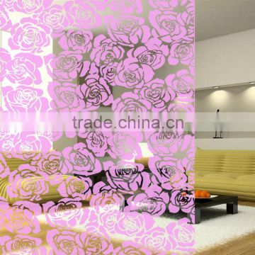 custom-made new design decorative window glass film for wedding room new house