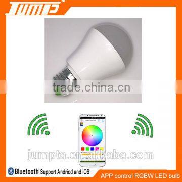 ShenZhen factory dimmable multi-colors smart APP bluetooth Ios android control smart led bulb