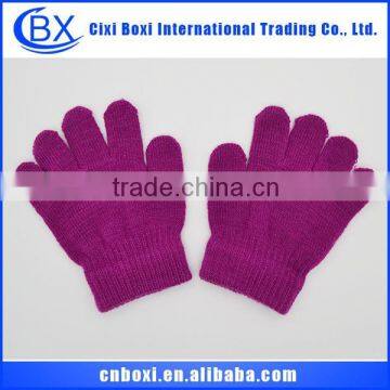 Acrylic/Cony Hair/Microfiber/Feather China Wholesale Kids Gloves,Cheap Knit Gloves