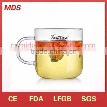 Elegant clear high quality mini glass mug