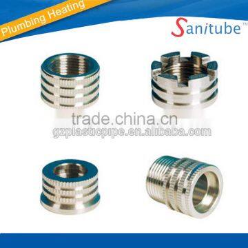 precision cnc molding parts brass inserts for ppr , pvc pipes