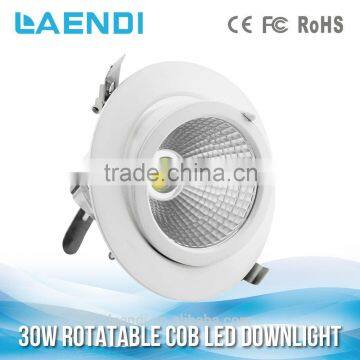 High CRI Warm White 2800k-3200k 30W Gimbal LED Downlight for Commercial Lighting