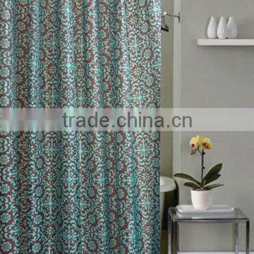 Letter Printed Fresh Style Polyester Mildew Resistant Shower Curtain photo-6