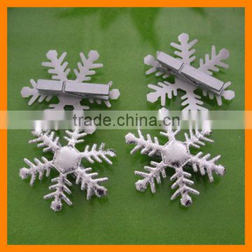 Silver Snowflake Peg For Christmas