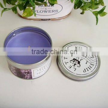 wholesale candle tin box with lid/round candle tin/perfume candle tin