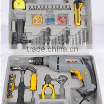 45pcs Combination of the toolkit impact drill with knife hammer