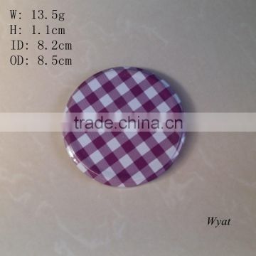 82mm round metal jar lids printed SLC27