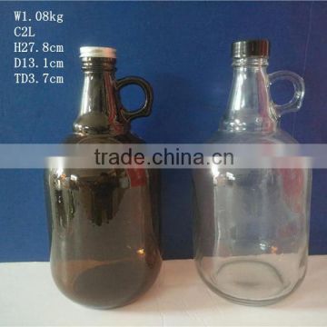 64oz Brown Glass Wine Bottle 2000ml Glass Bottle