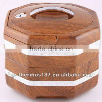 Octagonal Food container with ABS on body & s/s interior