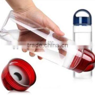 700ml tritan plastic fruit infuser water bottle red fruit cup