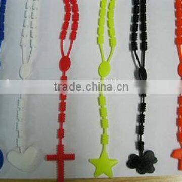 Hot sales charming new style giveaway promotional colorful bead silicone necklace,silicone baby teething necklace wholesale