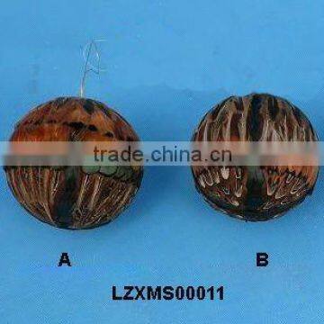 Christmas pheasant feather balls LZXMS00011