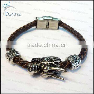 dargon faux leather bracelet mens leather celtic bracelet