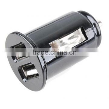 Black 5v3.1a 2-port USB Car Charger for Samsung iphone5/5S/6 iPod/Ipad