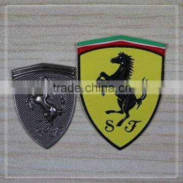 Ferrari race suit acessories custom lead free acrylic branding iron on printing patch
