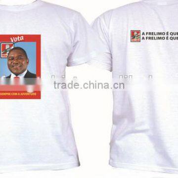 Guangzhou factory t shirt white t shirt custom t-shirt for campaign election