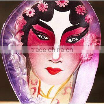 China's Peking Opera Mask Crystal Ice Engraving photo-2