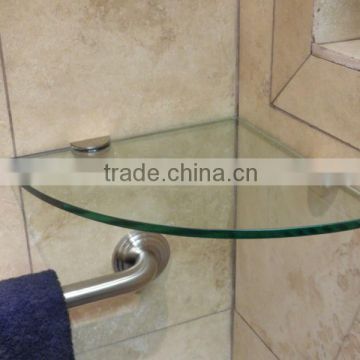 Bathroom glass shelf with EN12150 certificate