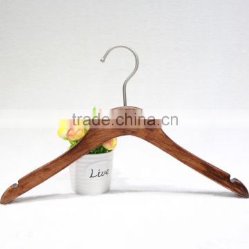 Anti slip wooden coat hanger for clothes display