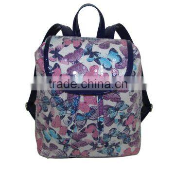 china supplier online shopping polyester backpack , taobao flower design backpack