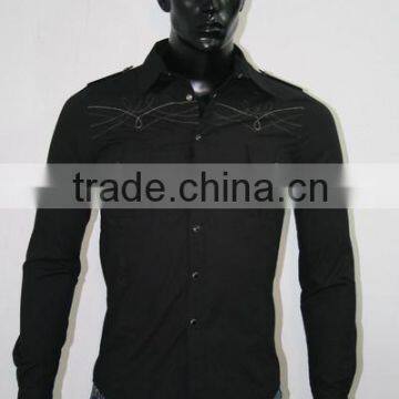 Wholesale 100% Cotton Fashion Men's Causal Shirt