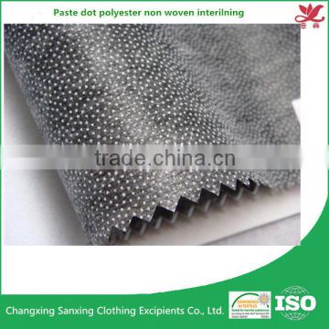 Adhesive fabric non woven interlining paste dot fusible interilning