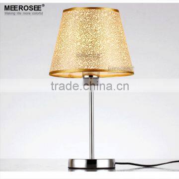 Decorative Bedside Table Light with Fabric Lampshades, Hotel Table Lamp for Bedroom Living Room MD82031