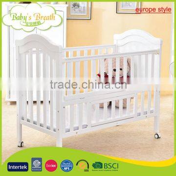 WBC-07B europe style luxury golden baby crib parts, swinging baby crib