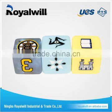 Good Reputation colored Game dices,Custom plastic Printed Dices