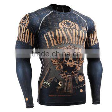 Mens long sleeve custom plus size mma bjj rashguard for sale                        
                                                Quality Choice