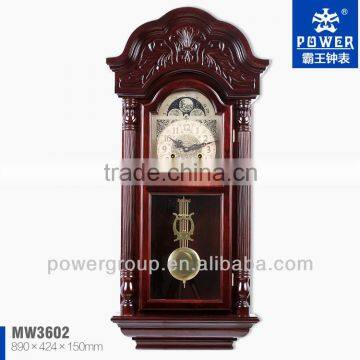 Double dial mechanical wall clocks with rotating pendulm CE/FCC standrad Good quality MW3602