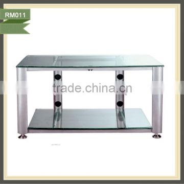 remote controlled metal and glass latest design tv stands RM011