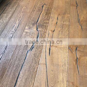 Distressed White Oak Multilayer Engineered Wood Flooring CDE Grade photo-4