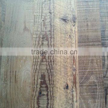 Brown Oil Recycled Pine Wood Flooring Reclaimed Surface Design photo-5