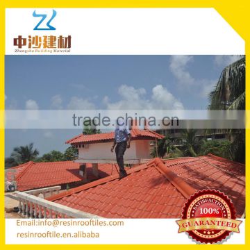 3 layers synthetic terracotta Resin roof tiles with 30 years life guarrantee