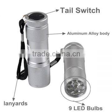 Cheap Aluminum 9 Led Flashlight With White Box Packing photo-4