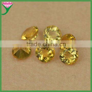 china gemstone factory high quality yellow round brilliant cut natural mystic topaz gemstones