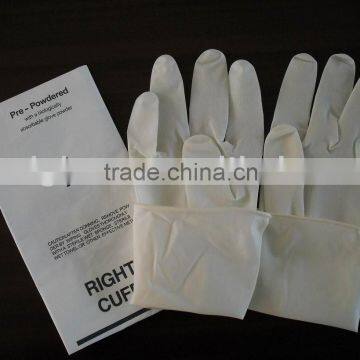 Latex surgical gloves