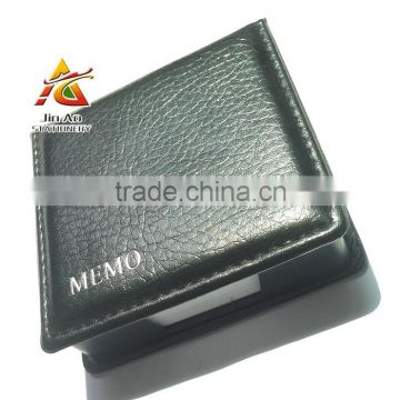 promotional logo printed note paper in leather box