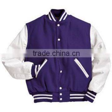 New Stylish Wool Leather Varsity Jackets / casual jacket / basket ball jacket 9056