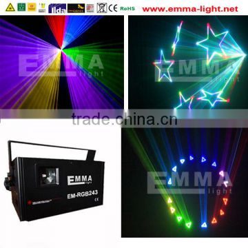 Amazing RGB full color laser light show Club dj laser lighting ILDA Animation laser light for wedding pub decoration