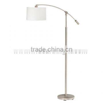 UL CUL Listed Brushed Nickel Adjustable Guestroom Hotel Project Big Floor Lamp Light F80289