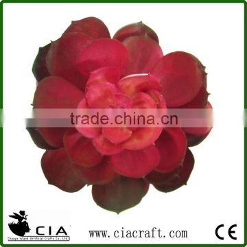 Large Plastic Echeveria Pick in Two Tone Red for Floral Arrangement