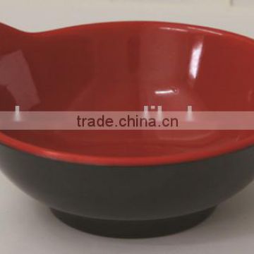 irregular melamine bowl with handle (BW-05)