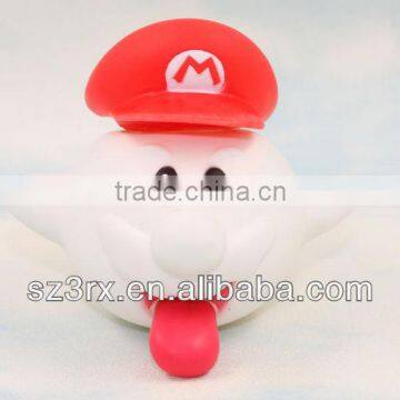 Game Characters Head Long tongue Soft PVC Vinyl Toy/OEM Made White Head Red Hat Soft PVC Vinyl Toys/Custom Soft PVC Vinyl Toys